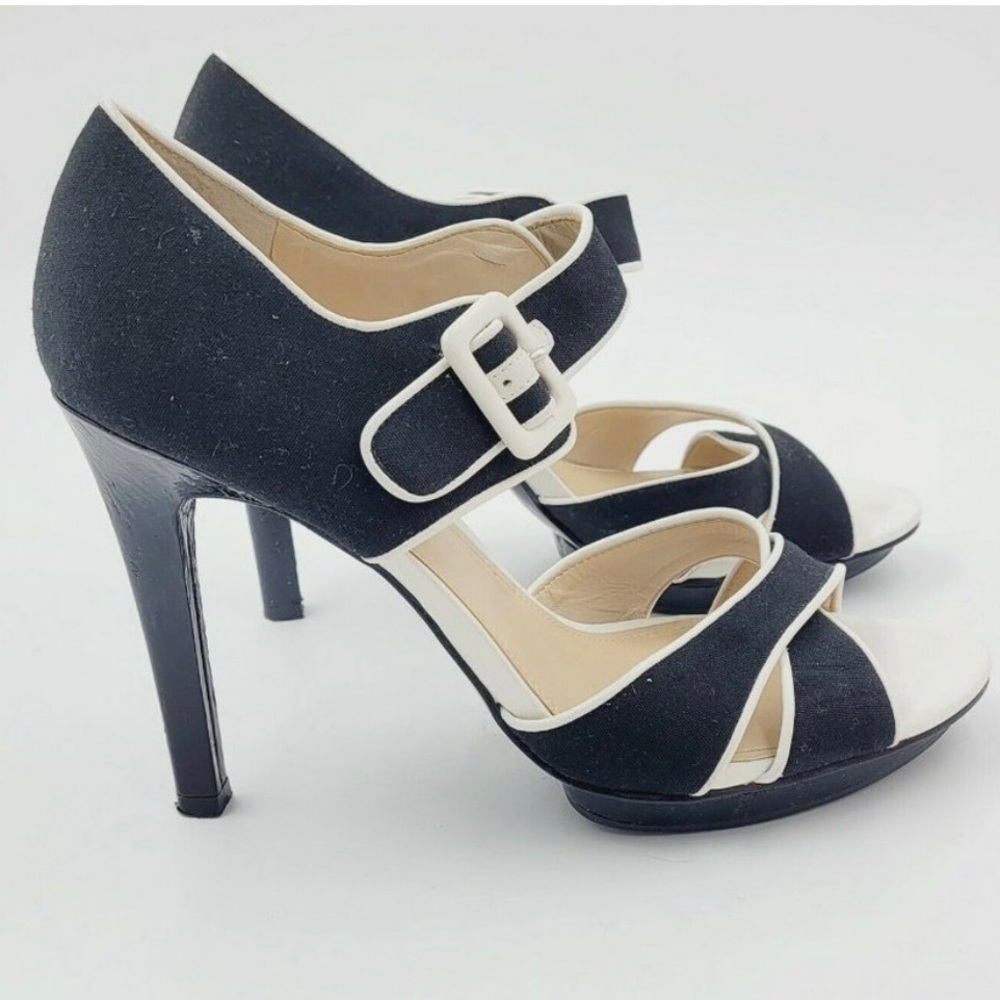 Marc Fisher Black & White Two-Tone 4"
Stiletto Heel Pumps Size 9M